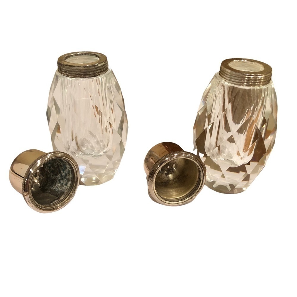 vintage Heavy Crystal Salt & Pepper - Picture 3 of 5